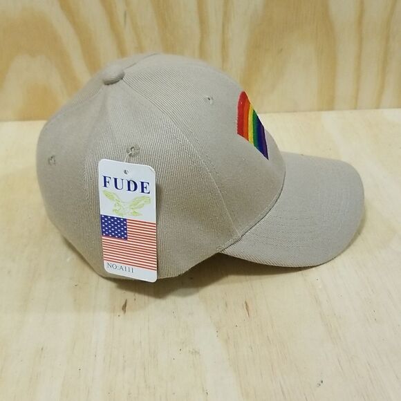 LGBTQ Squiggly Pride Adjustable Hat Unisex - Picture 4 of 7